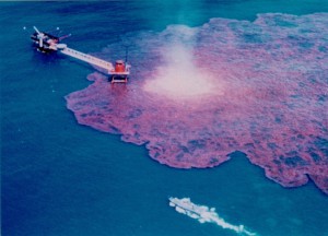 oilspill Aerial photo of oil spill in the Gulf of Mexico