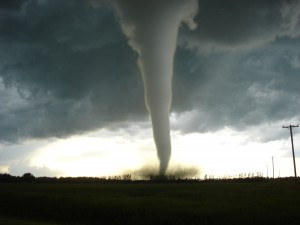 Tornado touching down